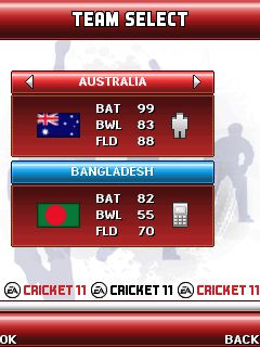 Free download java game EA Cricket 2011 from Electronic Arts (EA Mobile